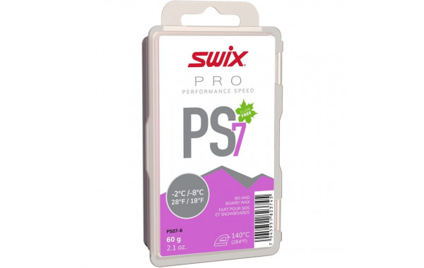 Парафин углеводородный Swix PS7 Violet (-2°С -8°С) 60 г. 600_380