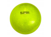 Мяч для художественной гимнастики Lugger однотонный d=19 см (желтый с блестками)