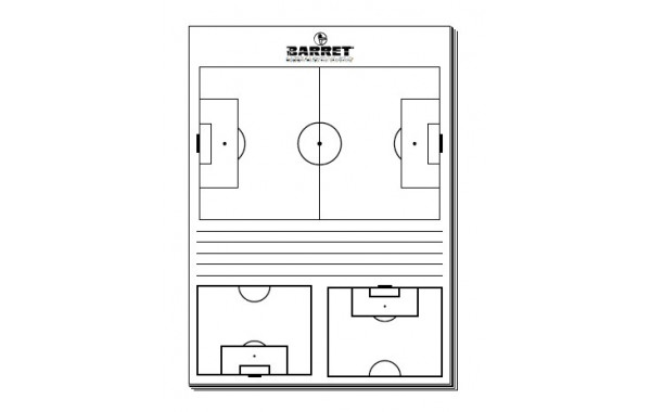Блокнот (50 листов формата А4) с макетом футбольного поля Barret S.r.l. BL50F 600_380