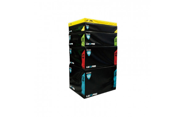Плиометрический бокс Live Pro Soft Plyometric Box LP8151-L 91,4x76,2x45,7 см, черный/красный 600_380