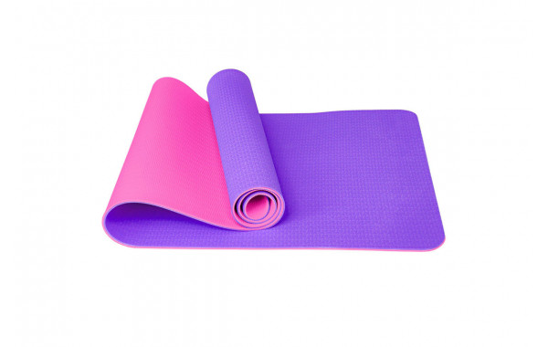 Коврик для йоги ТПЕ 183х61х0,6см Sportex E42688-5 фиолетово\розовый 600_380