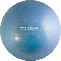 Мяч гимнастический Torres AL121155BL, диам. 55 см, с насосом, голубой