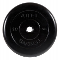 Диск обрезиненный d26мм MB Barbell MB-AtletB26-10 10кг черный