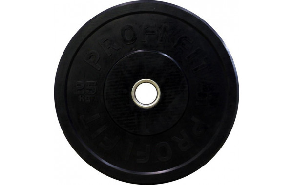 Диск для штанги Profi-Fit каучуковый, черный, d51 25кг 600_380