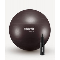 Фитбол d75см Star Fit антивзрыв, 1200 гр, с ручным насосом GB-111 кофейный