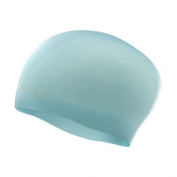 Шапочка для плавания TYR Long Hair Wrinkle-Free Silicone Cap LCSL-450 голубой