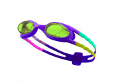 Очки для плавания детские ЗЕЛЕНЫЕ линзы, нерегул .пер., фиолетовая оправа Nike Easy Fit NESSB166593