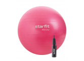 Фитбол d65см Star Fit антивзрыв, 1000 гр, с ручным насосом GB-109 розовый