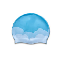 Шапочка для плавания Atemi PSC413 голубая (облака)