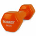 Гантель 2 кг Torres металл в виниловой оболочке, форма шестигранник PL522204 оранжевый 75_75