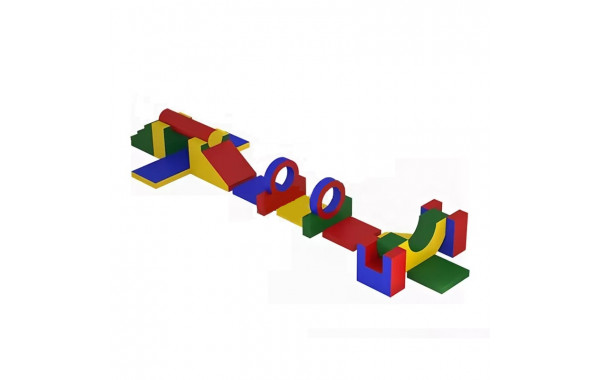 Игровой модуль детская полоса препятствий 18 элементов Dinamika ZSO-002887 600_380