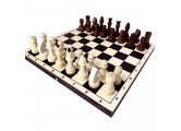 Шахматы обиходные парафинированные с темной доской 29x14,5x3,8