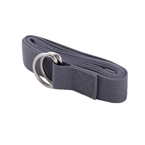 Ремень для йоги с металлическим карабином PRCTZ YOGA STRAP, серый PY7501 557_559