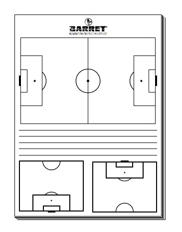 Блокнот (50 листов формата А4) с макетом футбольного поля Barret S.r.l. BL50F 365_464