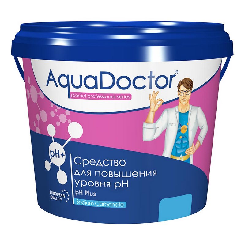 PH Плюс,1кг ведро, гранулы для повышения уровня рН воды (pH+) AquaDoctor AQ19393 800_800