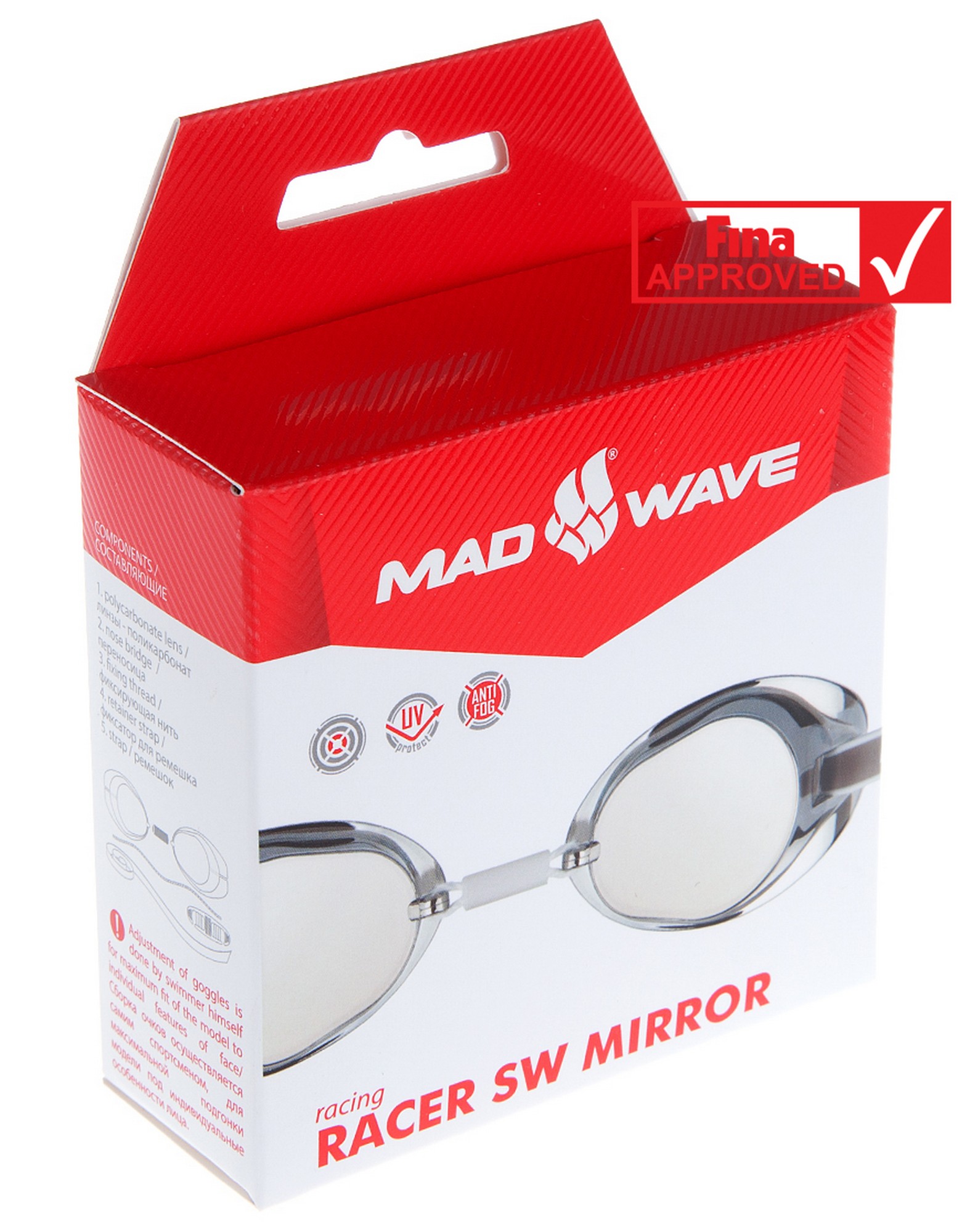 Стартовые очки Mad Wave Racer SW Mirror M0455 02 0 17W 1561_2000