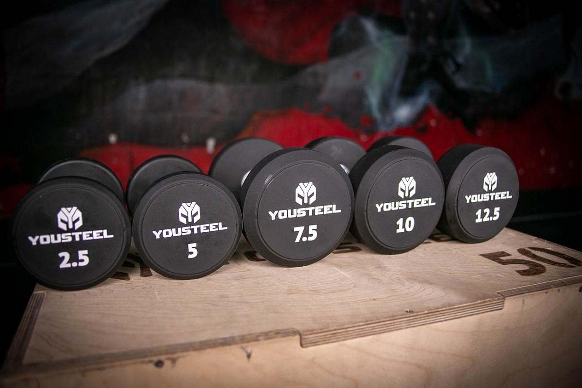 Гантель круглая PU-полиуретановая 22,5 кг YouSteel 1199_800