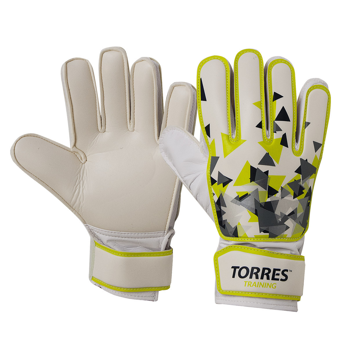 Перчатки вратарские Torres Training FG05214, р.10,2 мм латекс, удл.манж.,бело-зелено-серый 1200_1200