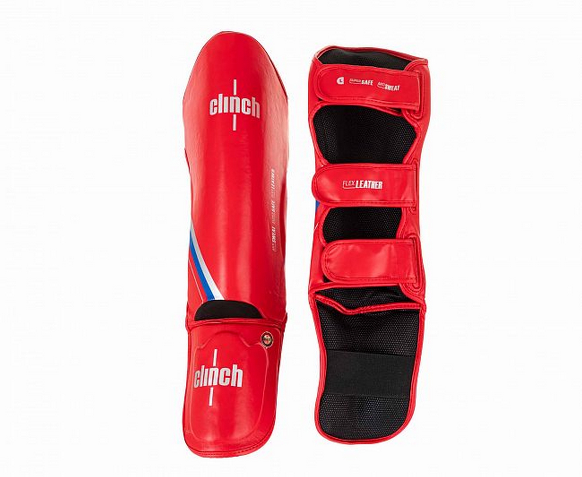 Защита голени и стопы Clinch Shin Instep Guard Kick 2.0 C521N красный 2000_1640