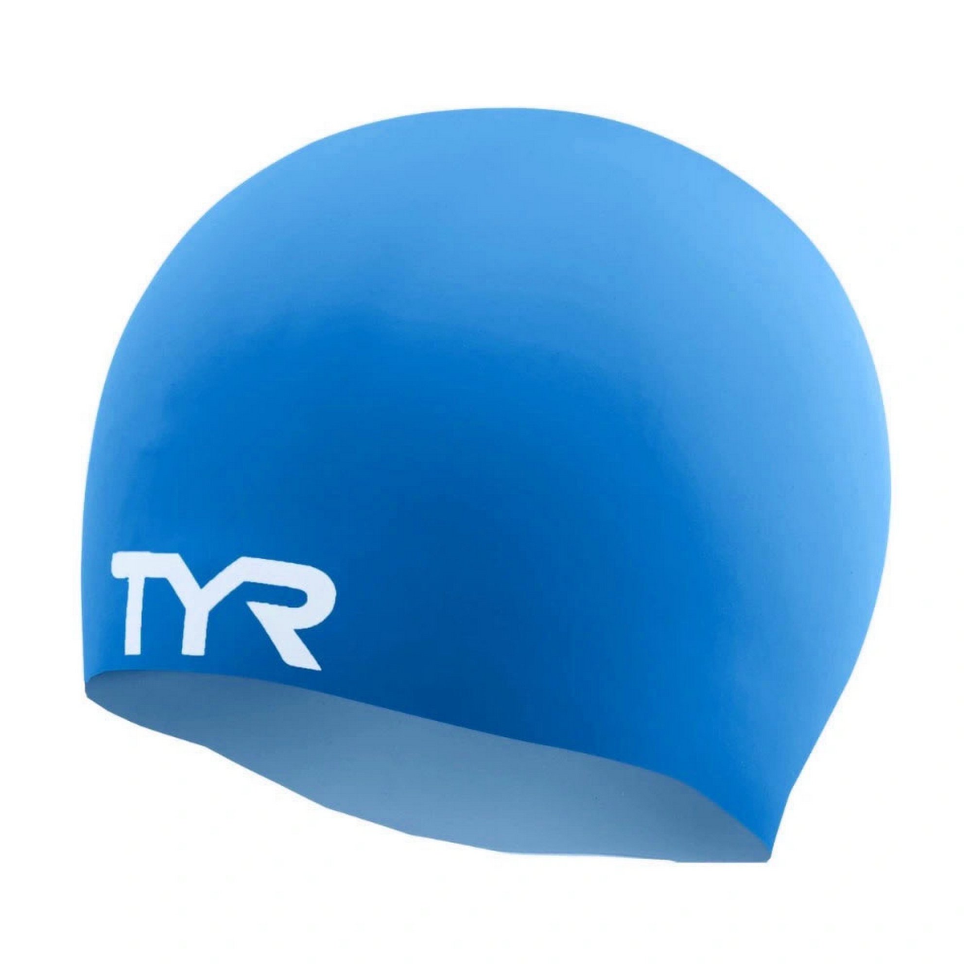 Шапочка для плавания TYR Wrinkle Free Silicone Cap LCSO-420 синий 2000_2000