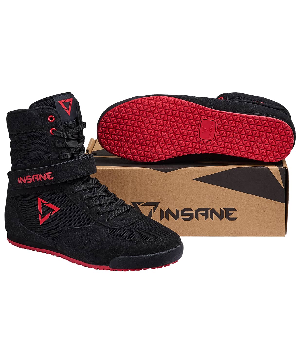 Обувь для бокса высокая Insane ORO, черный/красный, детский 1230_1479