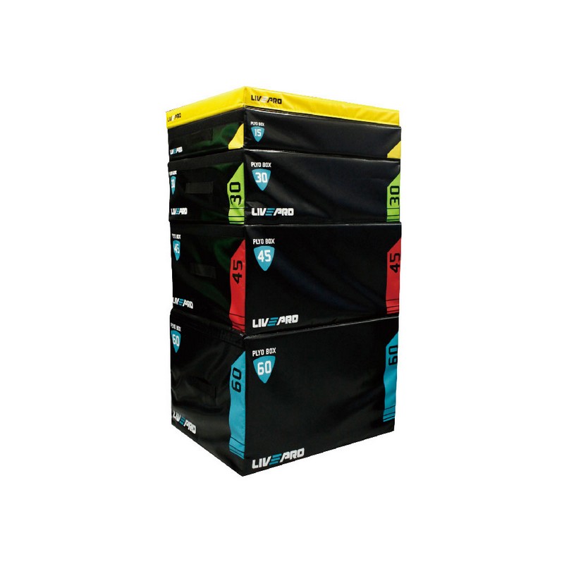 Плиометрический бокс Live Pro Soft Plyometric Box LP8151-M 91,4x76,2x30,4 см, черный/зеленый 800_800