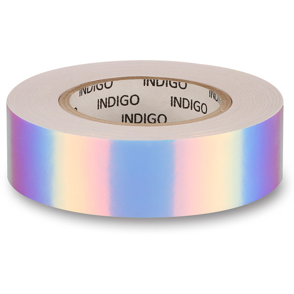 Обмотка для гимнастического обруча Indigo Rainbow IN151-WV, 20мм*14м, зерк., на подкл, бел-фиол 1000_1000