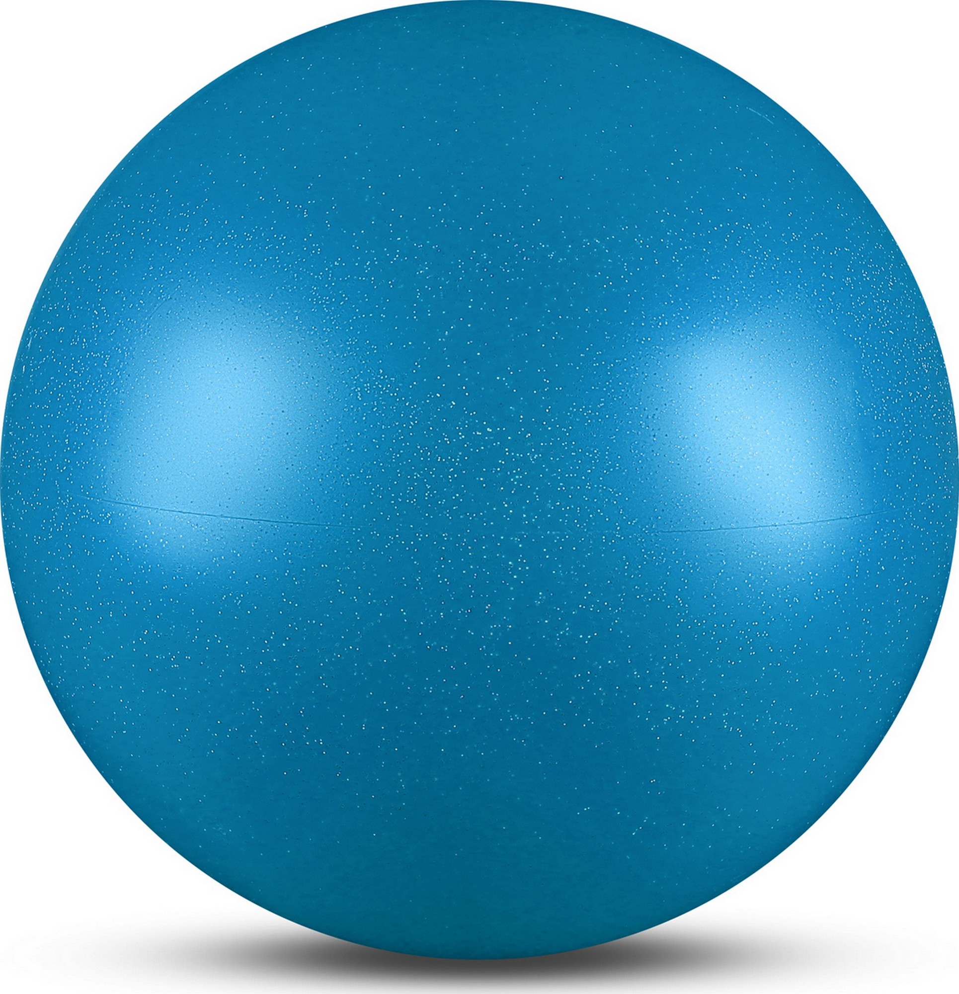 Мяч для художественной гимнастики металлик d15 см Indigo IN119 с блеcтками голубой 1930_2000