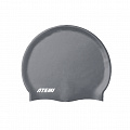Шапочка для плавания Atemi silicone cap Asphalt grey TSE1GY серый 120_120