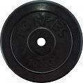 Диск обрезиненный Torres PL507110, D25 мм 10 кг, черный 120_120