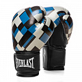 Перчатки тренировочные Everlast Spark 14oz син. клетка 120_120