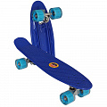 Скейтборд пластиковый 56x15cm, со свет. колесами Sportex E33098 синий (SK506) 120_120