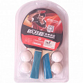 Набор для настольного тенниса Sportex 2 ракетки 4 шарика T07530-0 голубой 120_120