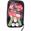 Набор для настольного тенниса Sportex 2 ракетки 3 шарика T07532-3 зеленый 120_120